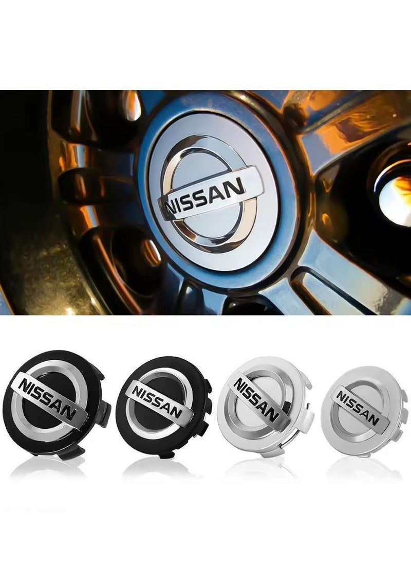 60mm Wheel Center Hub Caps Set of 4 Silver OEM Style Alloy Rim Covers Easy Snap Fit Durable ABS Wheel Center Caps Compatible with Nissan Vehicles - Image 5