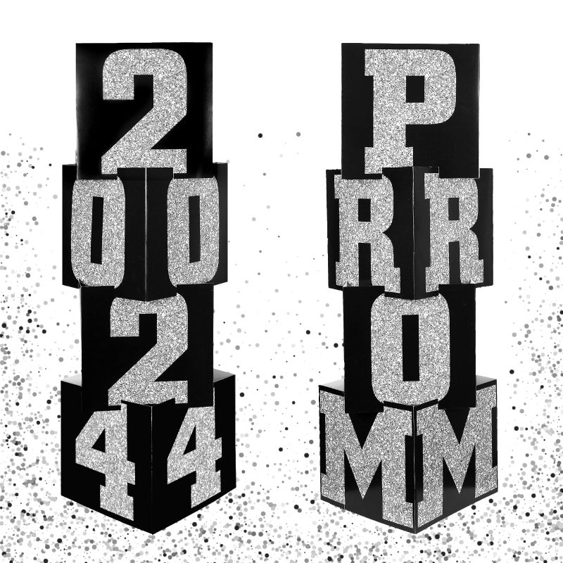 Queekay Queekay 8 Pcs Prom Column Standup Photo Booth Prom Decorations 2024 Prom Backdrop Balloon Boxes Cardboard Decoration  - Image 1
