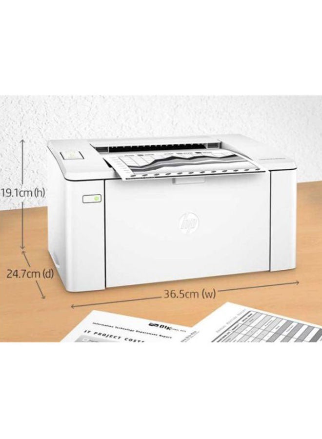 HP طابعة ليزرجيت برو M102w مزودة بوظائف الطباعة وواي فاي، طراز G3Q35A أبيض - Image 4