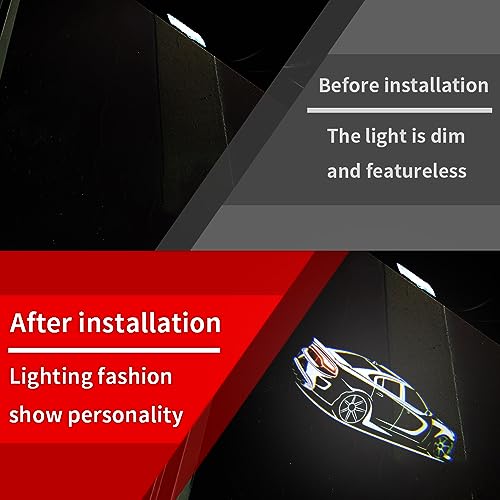 uuakarin 2 PCS Car Door Logo Lights Compatible for Charger 2010-present Courtesy LED Ghost Shadow Light Projector Lamps Accessories(Muscle) - Image 2
