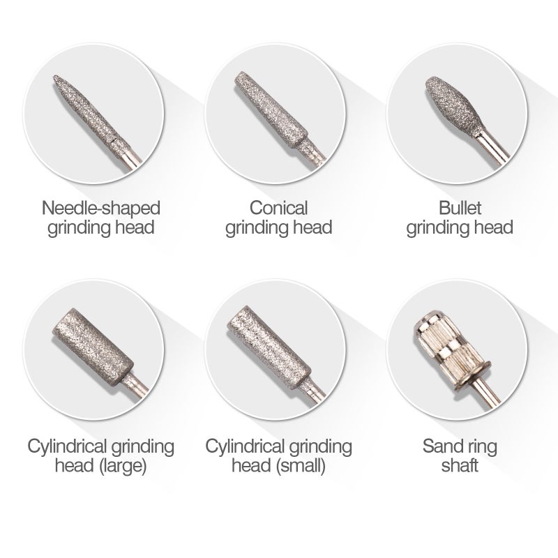 Electric Nail Drill Polish Kit 20000 RPM USB Rechargeable 500mAh Nail Drill Pen Manicure Pedicure Machine with 6 Drill Bits for Home Salon Use - Image 2