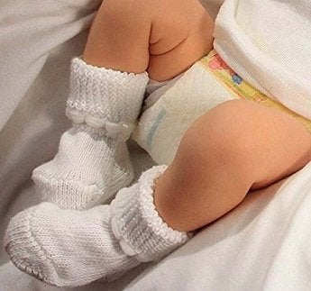 Nurses Choice 6 Pairs Stay-On Baby Socks, White Cotton Newborn Socks with Bubble Cuff Non-Slip Grip, Unisex Booties 0–3 Months, Hospital Trusted Essentials - Image 3