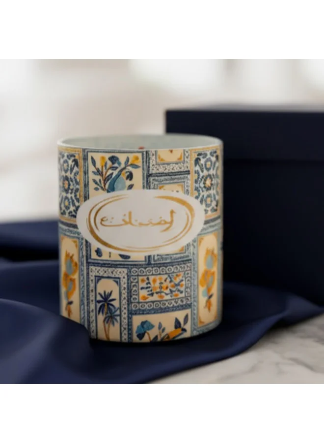 Tohfa Luxe Gratitude Glass Soy Wax Candle in Gift Box