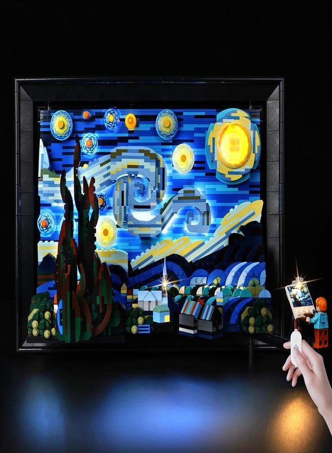 طقم إضاءة BrickSoul متوافق مع مجموعة بناء Lego Starry Night 21333، ملحقات إضاءة سلكية قابلة للتعتيم مُحسّنة لمجموعة شاحنة Vincent، تقنية إخفاء الكابلات للعرض، غير مُضمن في طراز 21333 - Image 1