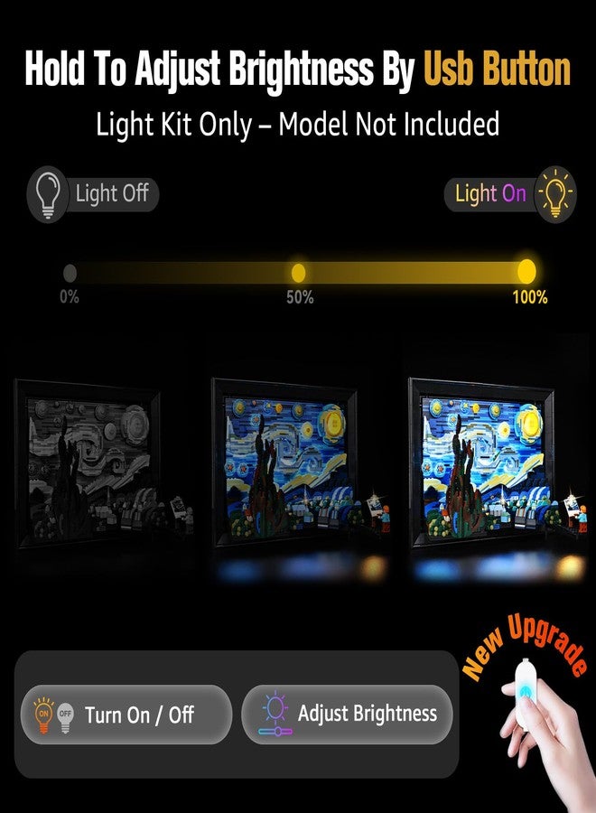 طقم إضاءة BrickSoul متوافق مع مجموعة بناء Lego Starry Night 21333، ملحقات إضاءة سلكية قابلة للتعتيم مُحسّنة لمجموعة شاحنة Vincent، تقنية إخفاء الكابلات للعرض، غير مُضمن في طراز 21333 - Image 3