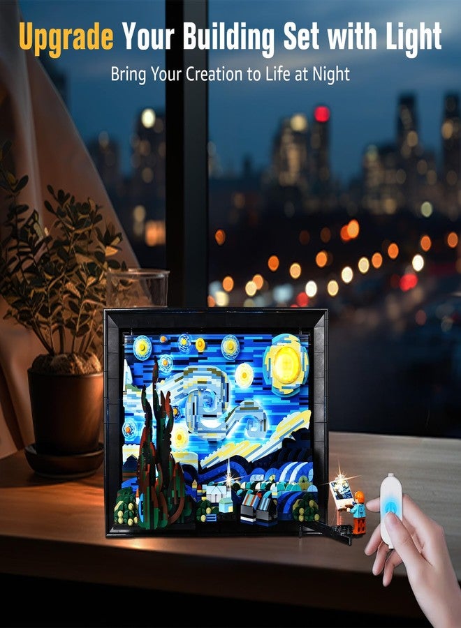 طقم إضاءة BrickSoul متوافق مع مجموعة بناء Lego Starry Night 21333، ملحقات إضاءة سلكية قابلة للتعتيم مُحسّنة لمجموعة شاحنة Vincent، تقنية إخفاء الكابلات للعرض، غير مُضمن في طراز 21333 - Image 5