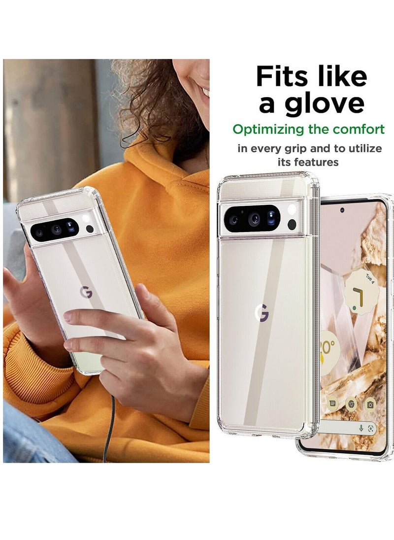 ماركة غير محددة - Compatible with Google Pixel 6A Case, Transparent Silicone Mobile Phone Case for Google Pixel 6A TPU Protective Bumper Crystal Clear Case - Image 1