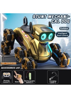 Generic Remote Control Mechanical Dog Gesture Induction Eight-wheel Stunt Drift Climbing Deformation Car Charging Electric Children's Toys-Color:Dual Remote Control  Eight-wheel Stunt Dog-Specifications:Two Sets Of Batteries  - Image 1