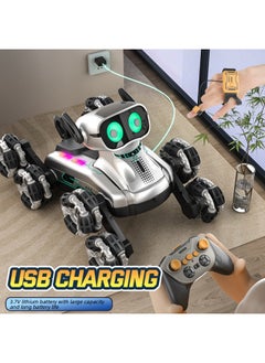 Generic Remote Control Mechanical Dog Gesture Induction Eight-wheel Stunt Drift Climbing Deformation Car Charging Electric Children's Toys-Color:Dual Remote Control  Eight-wheel Stunt Dog-Specifications:Two Sets Of Batteries  - Image 4
