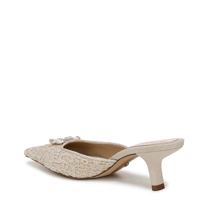 Sam Edelman BEIGE Brit Orchid Kitten Heel Mule for Women | Best Price UAE