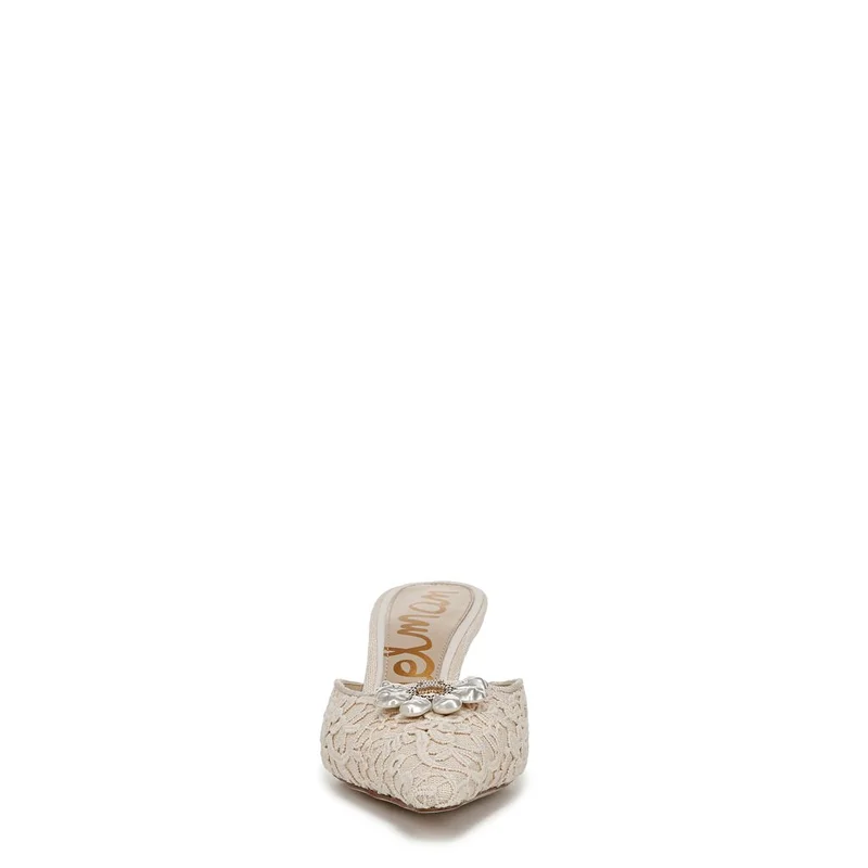 Sam Edelman BEIGE Brit Orchid Kitten Heel Mule for Women | Best Price UAE