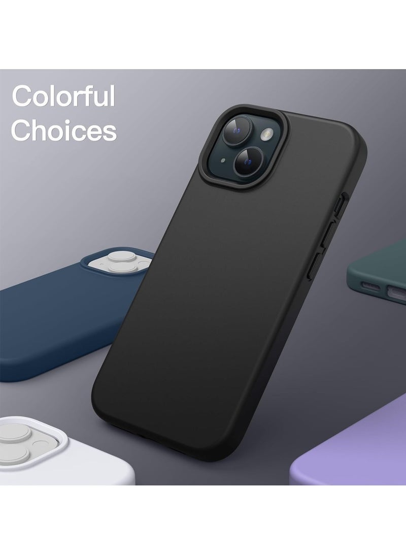 JOMILA Luxury Liquid Silicone Case for iPhone 15 – Soft Microfiber Lining, Shockproof Protective Back Cover, Anti-Scratch Camera Protection, Slim Fit Anti-Fingerprint Mobile Phone Case(Black) - Image 2