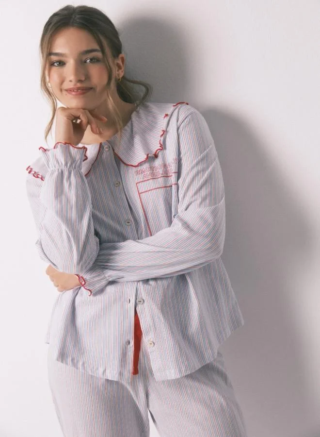 women'secret  Cotton long Peter Pan collar pyjamas for Women | Best Price UAE