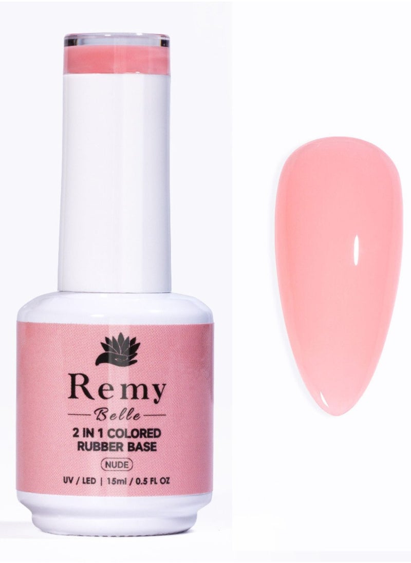 Remy Belle - Remy Belle 2 in 1 Rubber Base Coat, Long-Lasting Gel Nail Polish Base Chip-Free Shine, Nude 15 ml - Image 1