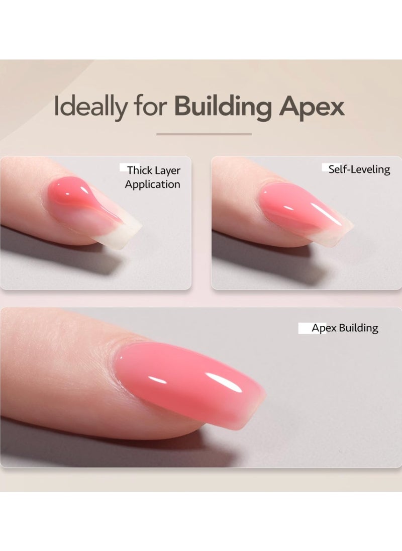 Remy Belle - Remy Belle 2 in 1 Rubber Base Coat, Long-Lasting Gel Nail Polish Base Chip-Free Shine, Nude 15 ml - Image 1