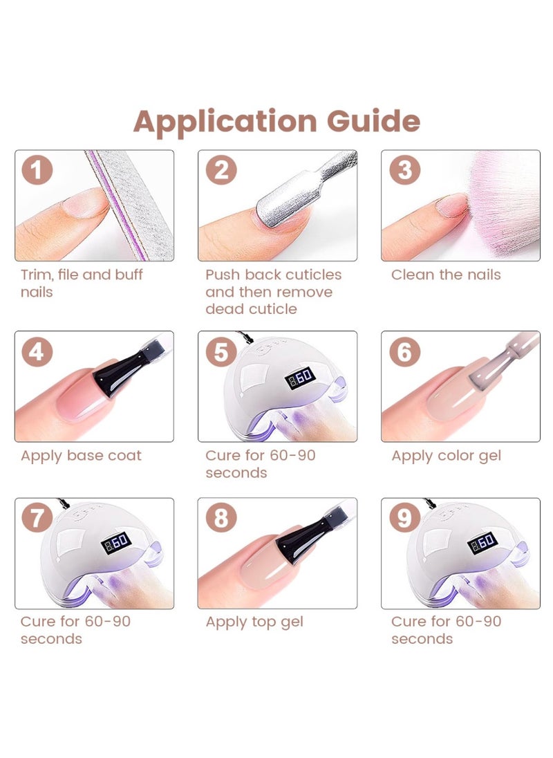 Remy Belle - Remy Belle 2 in 1 Rubber Base Coat, Long-Lasting Gel Nail Polish Base Chip-Free Shine, Nude 15 ml - Image 1
