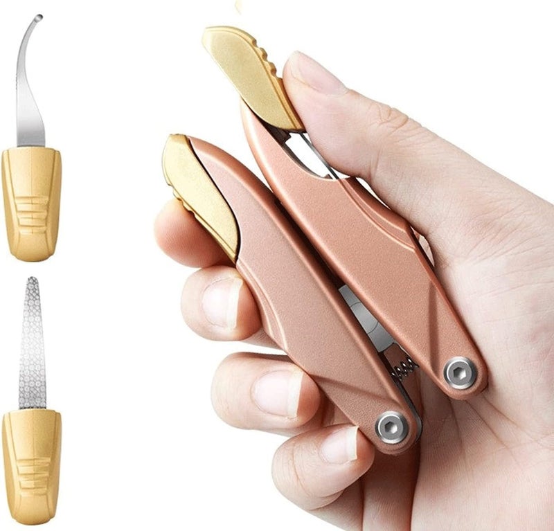 Toenail Fold Nail Art Cuticle Nipper Clipper Edge Cutter Manicure Scissor Plier Portable Tool Pedicure Toenail (Color : Black) - Image 1