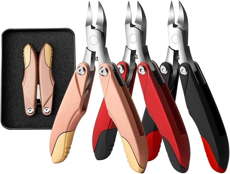 Toenail Fold Nail Art Cuticle Nipper Clipper Edge Cutter Manicure Scissor Plier Portable Tool Pedicure Toenail (Color : Black) - Image 2