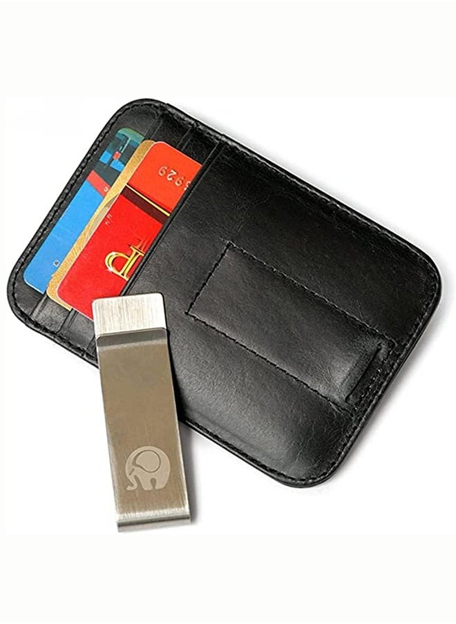 joyzzz - Wallet Men, Wallet Black, Burnished Finish Multi, Grain Leather Hand, Capacity Windows Full, Wallet Men Extra, Multi Card Capacity, Hand Burnished Finish, for Husband Dad Wife Boyfriend Slim Money - Image 1