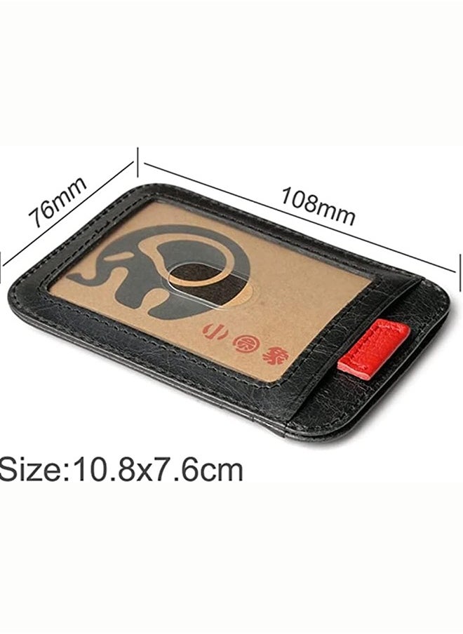 joyzzz - Wallet Men, Wallet Black, Burnished Finish Multi, Grain Leather Hand, Capacity Windows Full, Wallet Men Extra, Multi Card Capacity, Hand Burnished Finish, for Husband Dad Wife Boyfriend Slim Money - Image 1