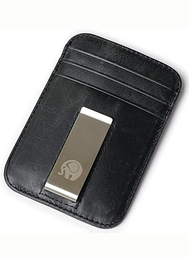 joyzzz - Wallet Men, Wallet Black, Burnished Finish Multi, Grain Leather Hand, Capacity Windows Full, Wallet Men Extra, Multi Card Capacity, Hand Burnished Finish, for Husband Dad Wife Boyfriend Slim Money - Image 1
