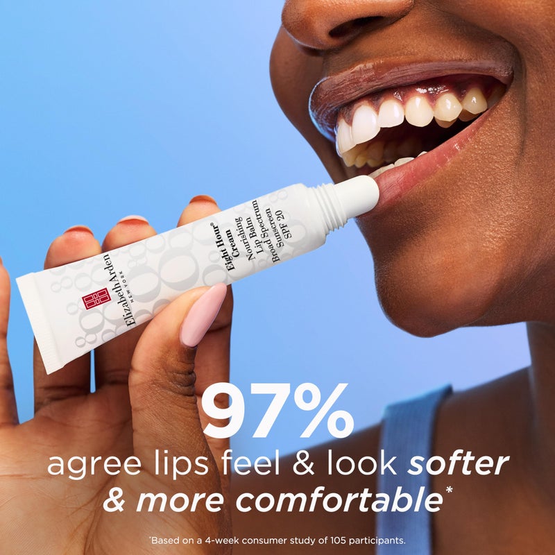 Elizabeth Arden بلسم الشفاه المغذي من إليزابيث آردن بتركيبة 8 ساعات، بلسم واقي من الشمس SPF 20، مرطب للشفاه المتشققة مع زبدة الشيا وفيتامين E، 0.5 أونصة سائلة - Image 3