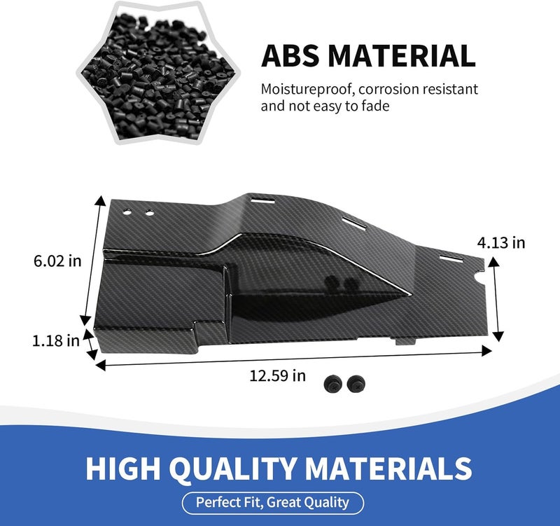 RAZPOY Engine Side Wire Dust Cover for Dodge Challenger & Charger, Carbon Fiber - Image 2