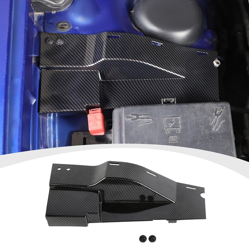 RAZPOY Engine Side Wire Dust Cover for Dodge Challenger & Charger, Carbon Fiber - Image 1