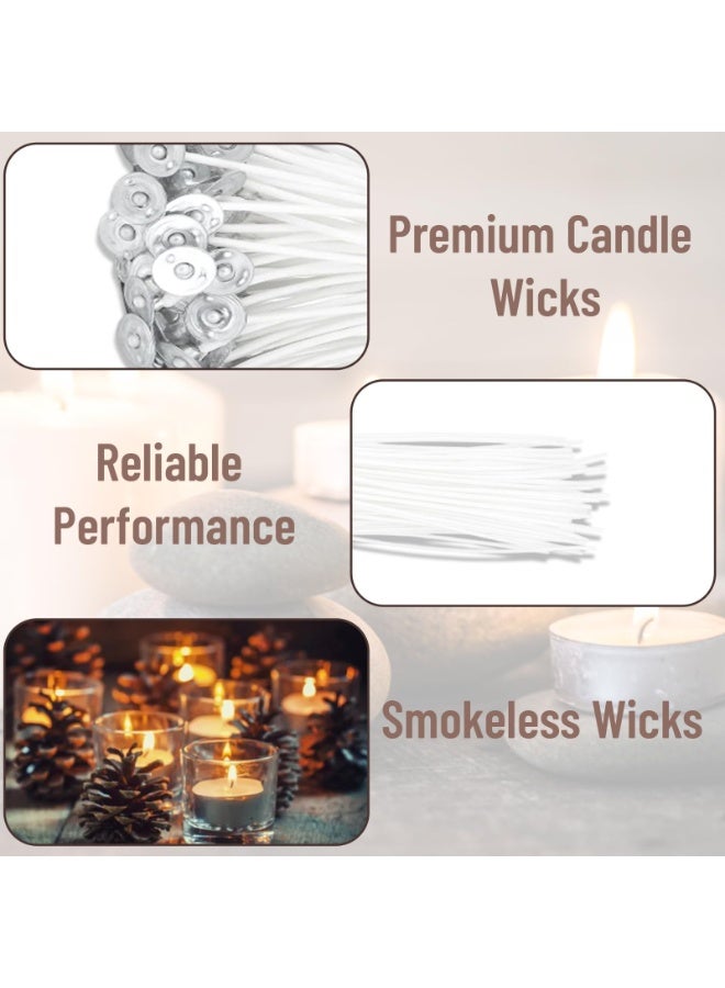 NajmStyle 100pcs Cotton Candle Wicks for Making Candles, 15cm Length, Premium Wicks for Candle Making, Versatile Candle Wicks for Various Candle Types - Image 2