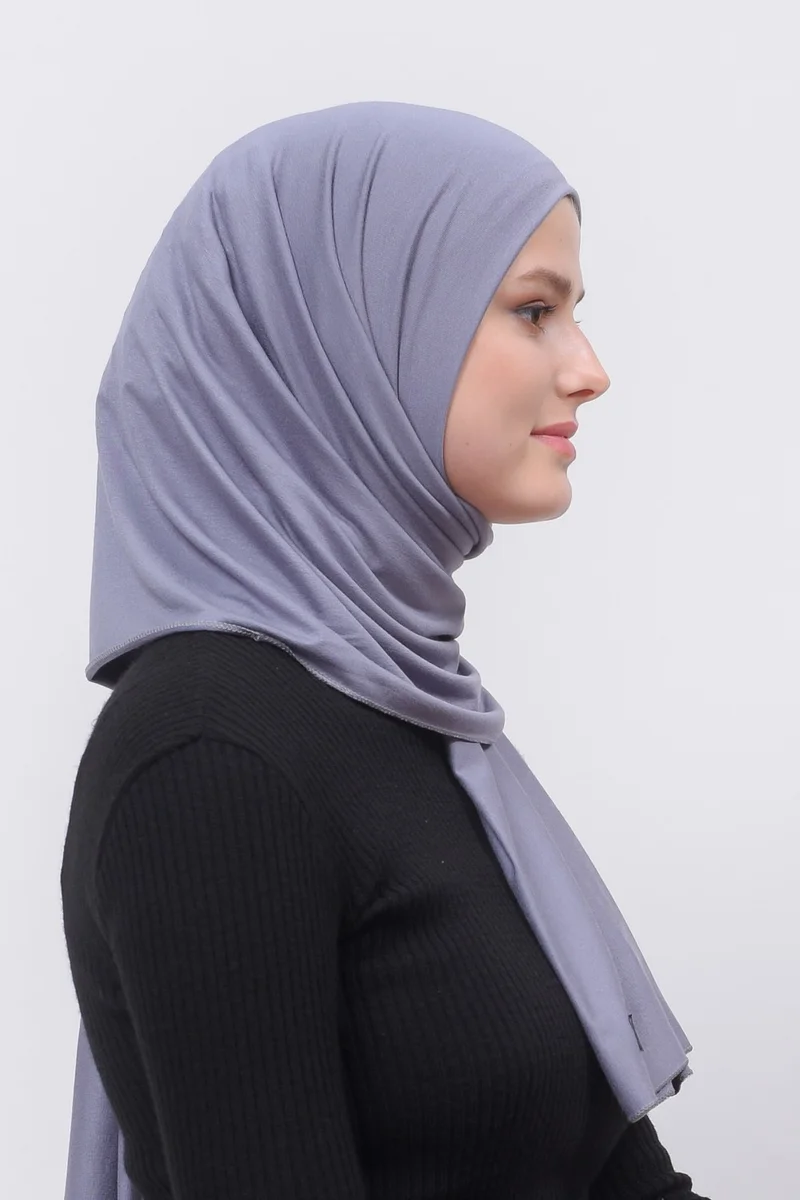 Altobeh Hijab Combed Cotton Shawl Plain-Grey
