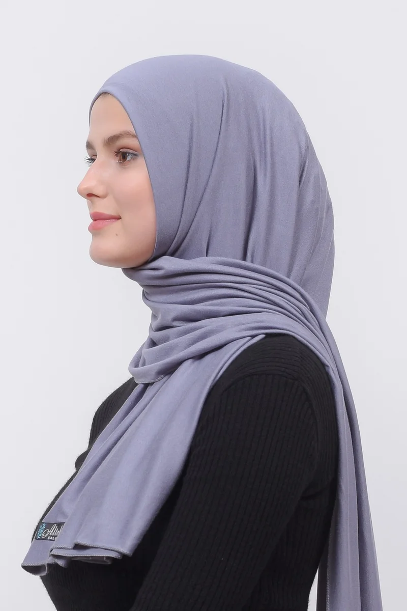 Altobeh Hijab Combed Cotton Shawl Plain-Grey