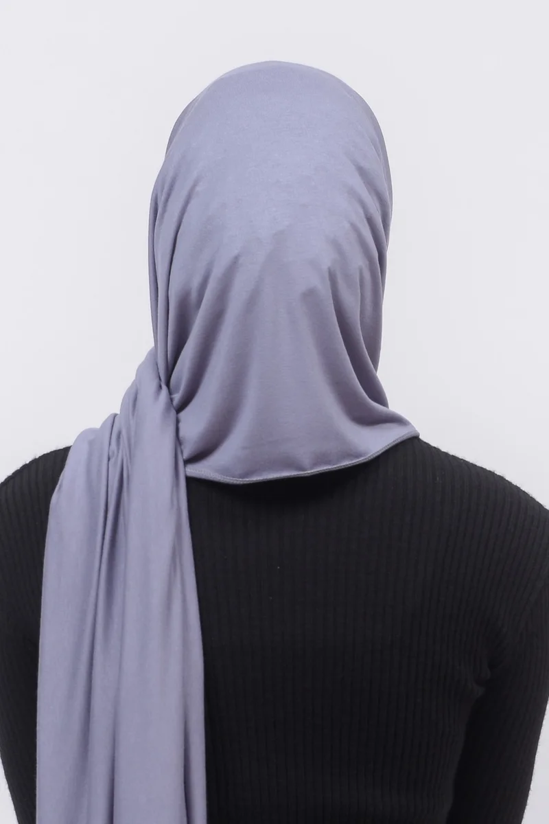 Altobeh Hijab Combed Cotton Shawl Plain-Grey