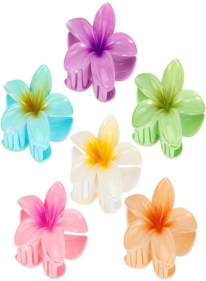 Glamyou Flower Hair Claw Clips, Cute Hair Clips for Women, Assorted Nonslip Hair Claws, Trendy Hair Styling Flower Accessories for Women & Girls, Multicolor, Pack of 3 - Image 1