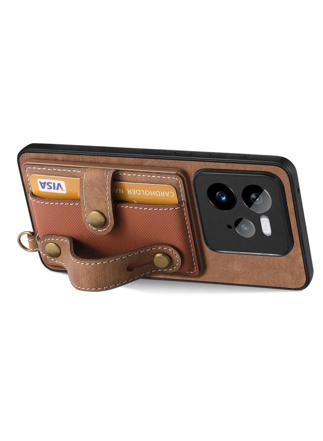 S-TOP Case For Realme GT 7 Pro Retro Cross Wristband Wallet Leather Back Phone Case - Image 3
