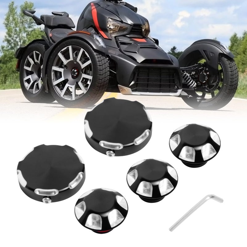 BAKAFOH Aluminum Axle Caps  Wheel Bearing Covers for Can Am Ryker 600 900 Rally Edition Sport Ace 20192025 Wheel Bearing Protectors Dust Cover Caps Accessories