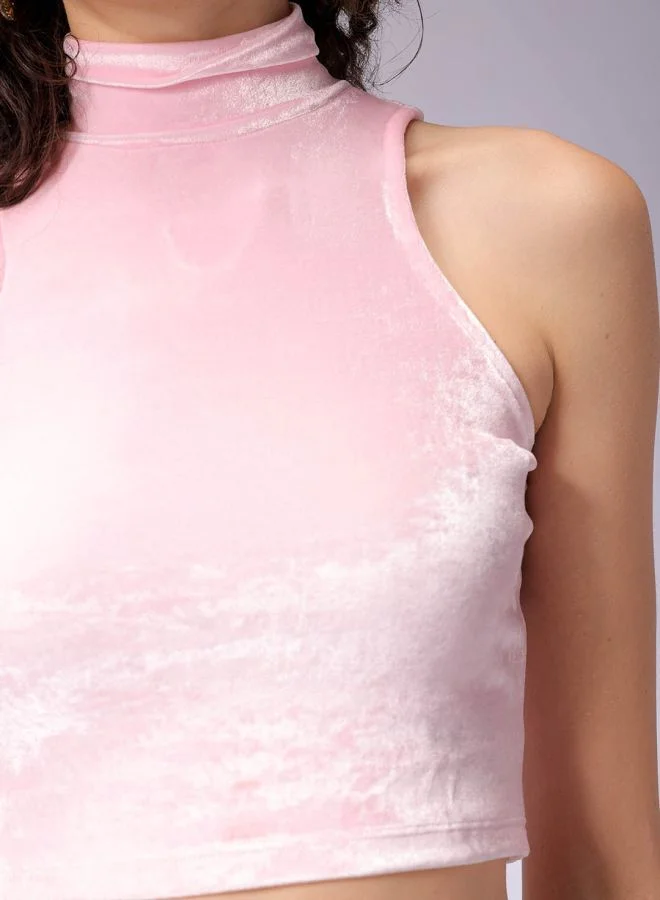 مرفوعة Women Fitted Casual Solid Crop Top