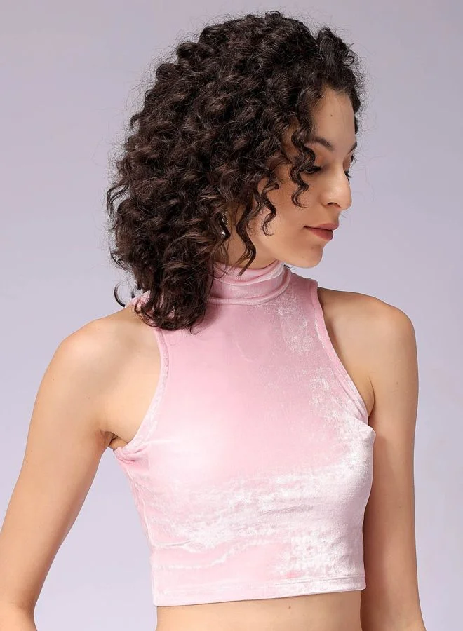 مرفوعة Women Fitted Casual Solid Crop Top