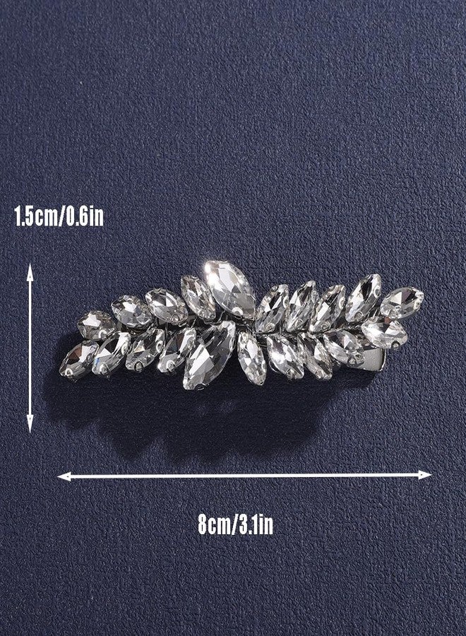 Rumtock Simple Design Red Crystal Hair Clip Set for Wedding Women Silver Hair Piece Bridal Bridesmaid Handmade Jewelry (Red) - Image 4