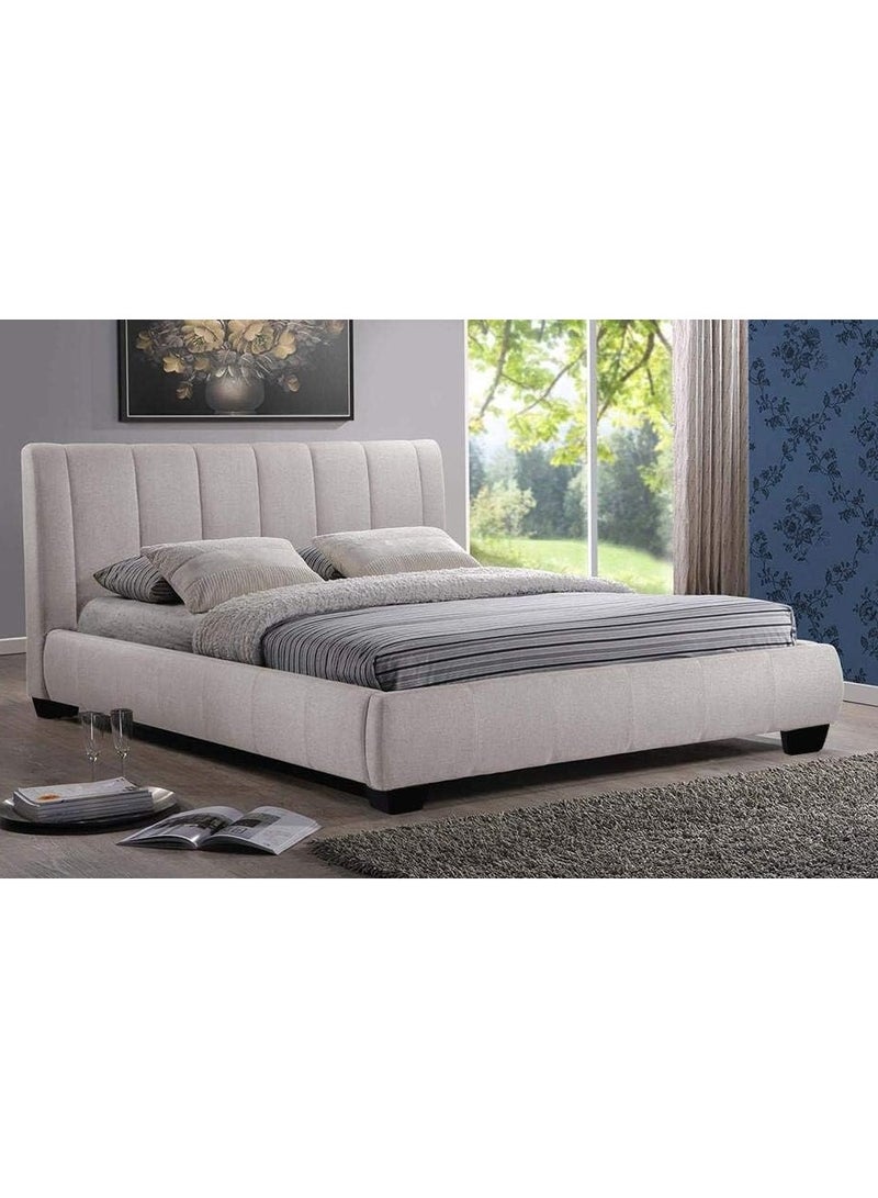 Karnak Olson Modern Platform Bed Queen 160x200cm in Beige Color Without Mattress - Image 4