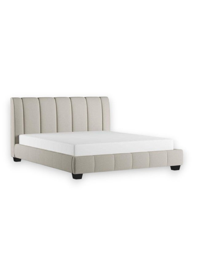 Karnak Olson Modern Platform Bed Queen 160x200cm in Beige Color Without Mattress - Image 3