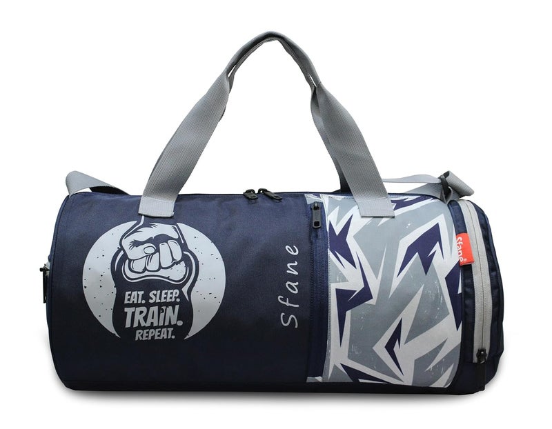 SFANE Gym Bags for Men with Separate Shoe Compartment Sports Gym Bags for Women Unisex Duffle Bags for Gym for Carry & Travel Adjustable Duffel Bags Sports Bag - Blue - Image 3
