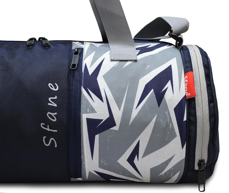 SFANE Gym Bags for Men with Separate Shoe Compartment Sports Gym Bags for Women Unisex Duffle Bags for Gym for Carry & Travel Adjustable Duffel Bags Sports Bag - Blue - Image 4