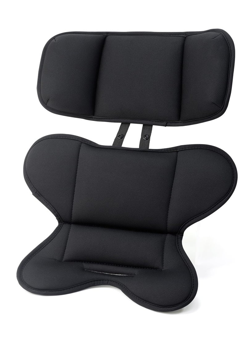 SOLARAE وسادة مقعد السيارة للرضع، دعم الرأس والجسم لمواليد، وسادة ناعمة لعربات الأطفال، مثالية لمقاعد سيارات الرضع، عربات الأطفال، المهد، الحمالات باللون الأسود - Image 1
