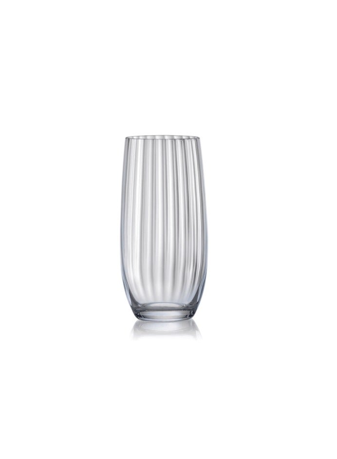 Crystalex Highball Tumbler Glass Waterfall 350ml, Crystalline