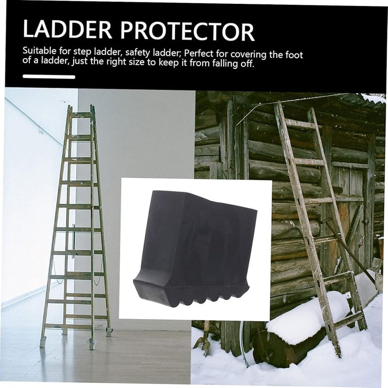 2Pcs Non Slip Ladder Feet Covers Furniture Pads Black Anti Skid Floor Protectors - Image 5