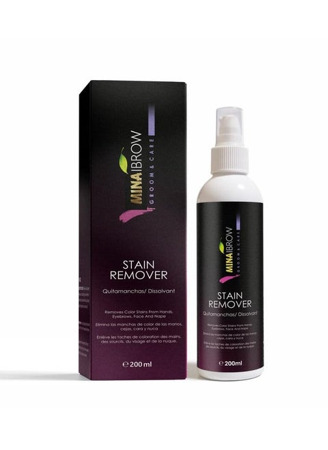Mina Henna Tint Stain Remover, Softly removes hair color from the scalp, skin around from the eyebrows, hair, beard and mustache quickly and gently 200ml