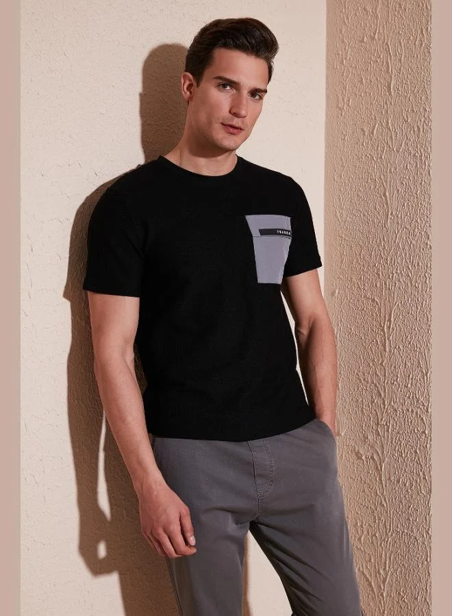 Buratti Printed Slim Fit Crew Neck Cotton T-Shirt Men's T-Shirt 5902351