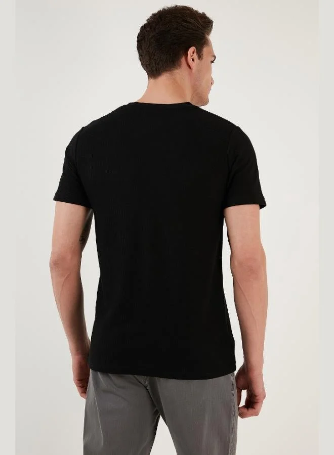 Buratti  Buratti Printed Slim Fit Crew Neck Cotton T-Shirt Men's T-Shirt 5902351 for Men | Best Price UAE