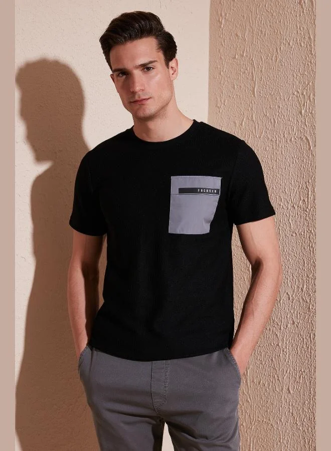 Buratti  Buratti Printed Slim Fit Crew Neck Cotton T-Shirt Men's T-Shirt 5902351 for Men | Best Price UAE