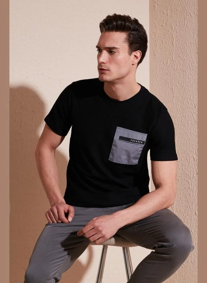 Buratti  Buratti Printed Slim Fit Crew Neck Cotton T-Shirt Men's T-Shirt 5902351 for Men | Best Price UAE